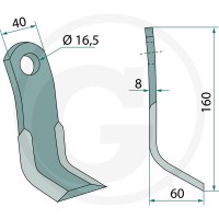 GRANIT Nóż Y 18063-WET-01 - 18063-WET-01 - Sklep rolniczy PoltechParts