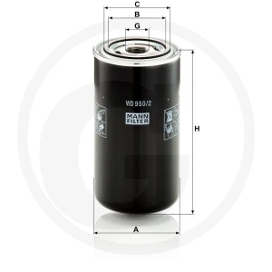 MANN FILTER Filtr oleju hydraulicznego/przekład. 565WD950.2