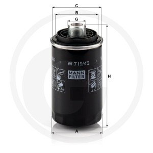 MANN FILTER Filtr oleju W 719/45 565W719.45