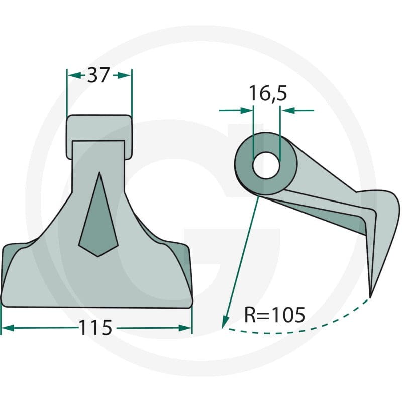 GRANIT Bijak młotkowy 18063-RM-101 - 18063-RM-101 - Sklep rolniczy PoltechParts