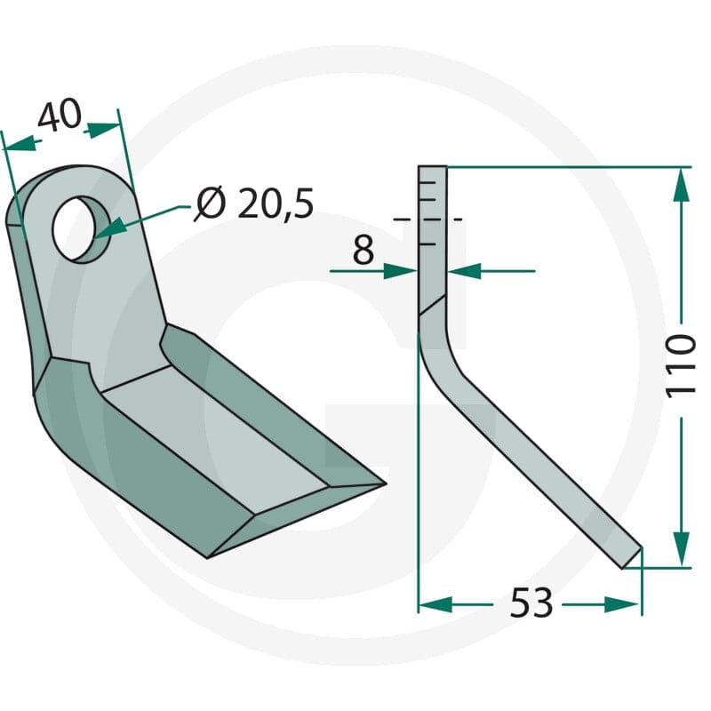 GRANIT Nóż Y 18063-CAE-13 - 18063-CAE-13 - Sklep rolniczy PoltechParts