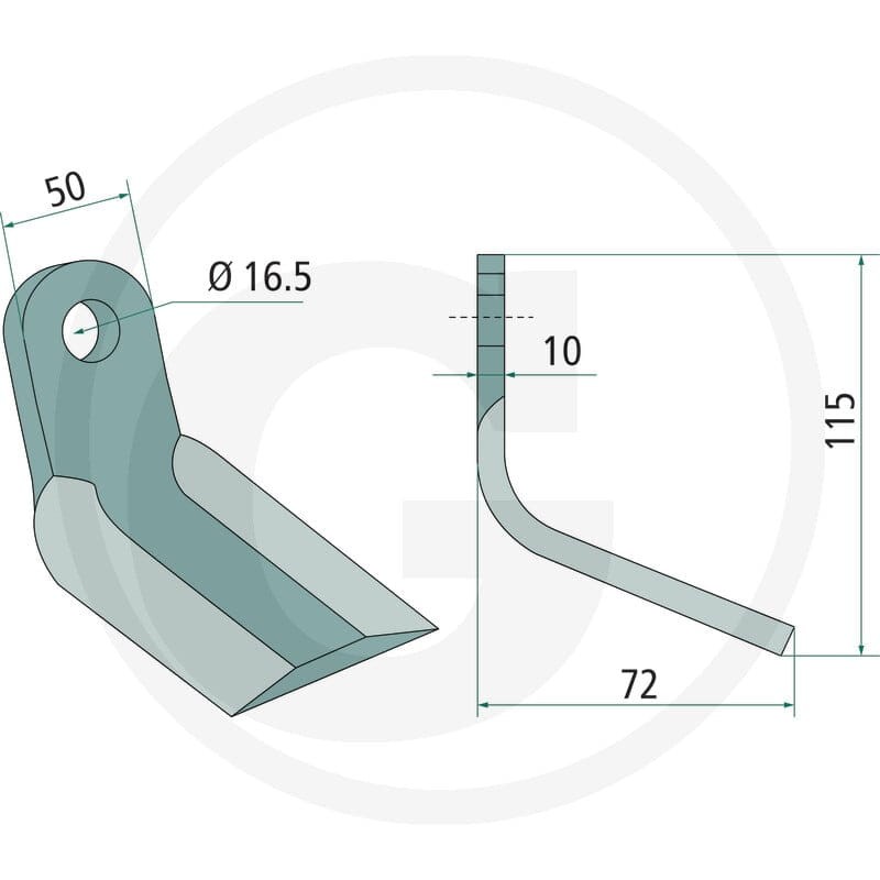 GRANIT Nóż Y 18063-MEA-10 - 18063-MEA-10 - Sklep rolniczy PoltechParts