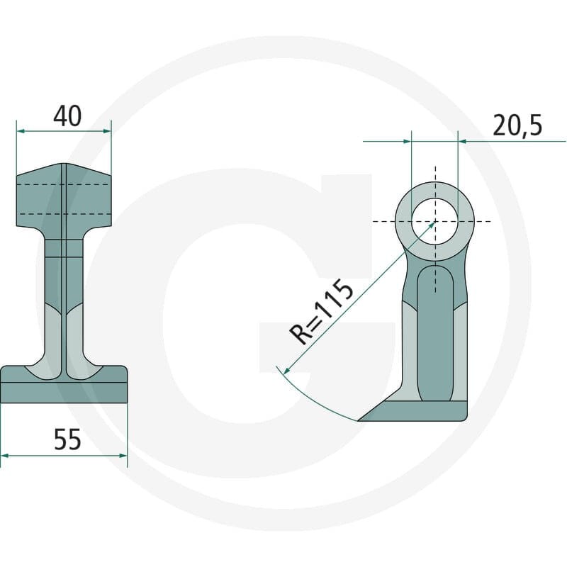 GRANIT Bijak młotkowy 18063-RM-801 - 18063-RM-801 - Sklep rolniczy PoltechParts