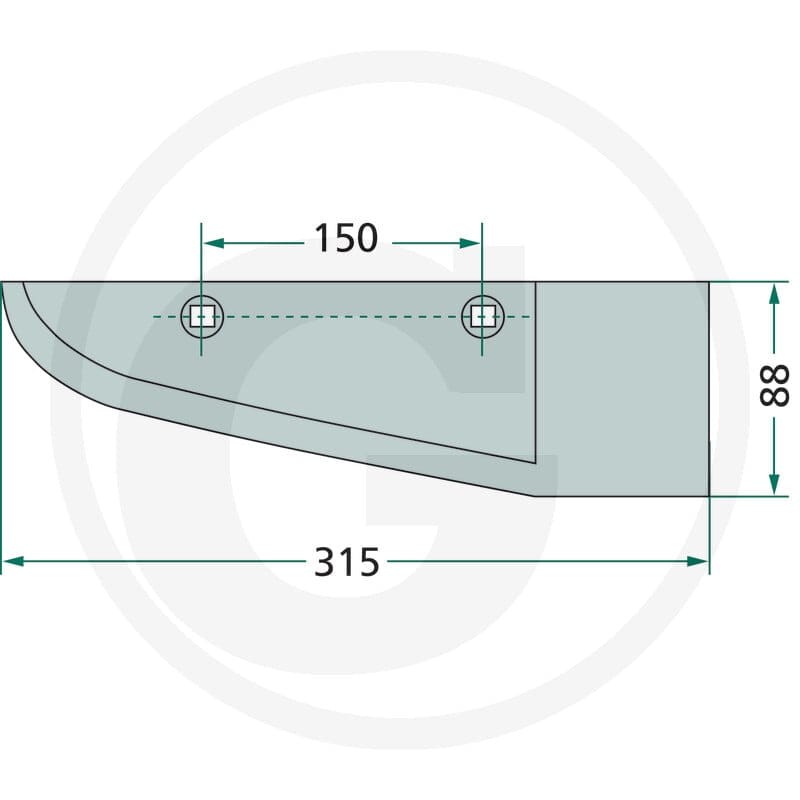 GRANIT Lemiesz wyorywacza 18034-082L - 18034-082L - Sklep rolniczy PoltechParts