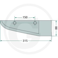 GRANIT Lemiesz wyorywacza 18034-082L - 18034-082L - Sklep rolniczy PoltechParts