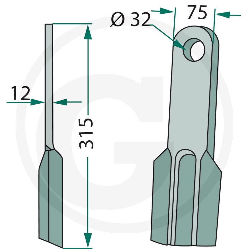 GRANIT Nóż bijakowy 18063-HOW-23 - 18063-HOW-23 - Sklep rolniczy PoltechParts