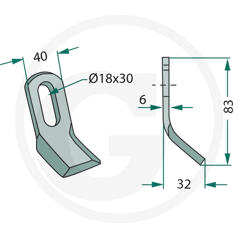 GRANIT Nóż Y 18063-HOW-51 - 18063-HOW-51 - Sklep rolniczy PoltechParts