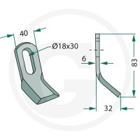 GRANIT Nóż Y 18063-HOW-51 - 18063-HOW-51 - Sklep rolniczy PoltechParts