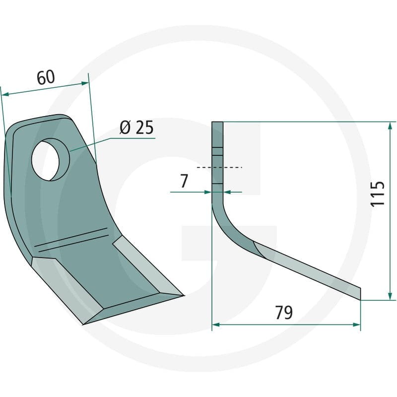 GRANIT Nóż Y 18063-IND-22 - 18063-IND-22 - Sklep rolniczy PoltechParts