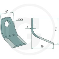 GRANIT Nóż Y 18063-IND-22 - 18063-IND-22 - Sklep rolniczy PoltechParts