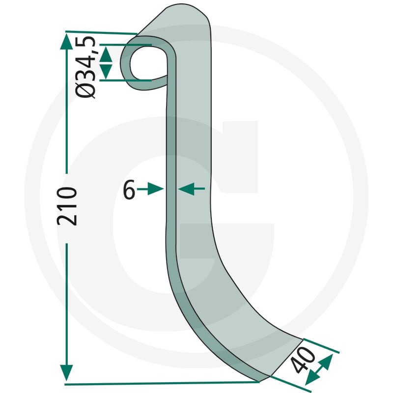 GRANIT Nóż bijakowy 18063-IND-97 - 18063-IND-97 - Sklep rolniczy PoltechParts