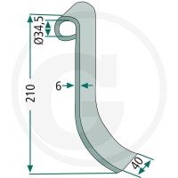 GRANIT Nóż bijakowy 18063-IND-97 - 18063-IND-97 - Sklep rolniczy PoltechParts