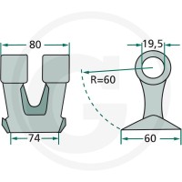 GRANIT Bijak młotkowy 18063-RM-19 - 18063-RM-19 - Sklep rolniczy PoltechParts