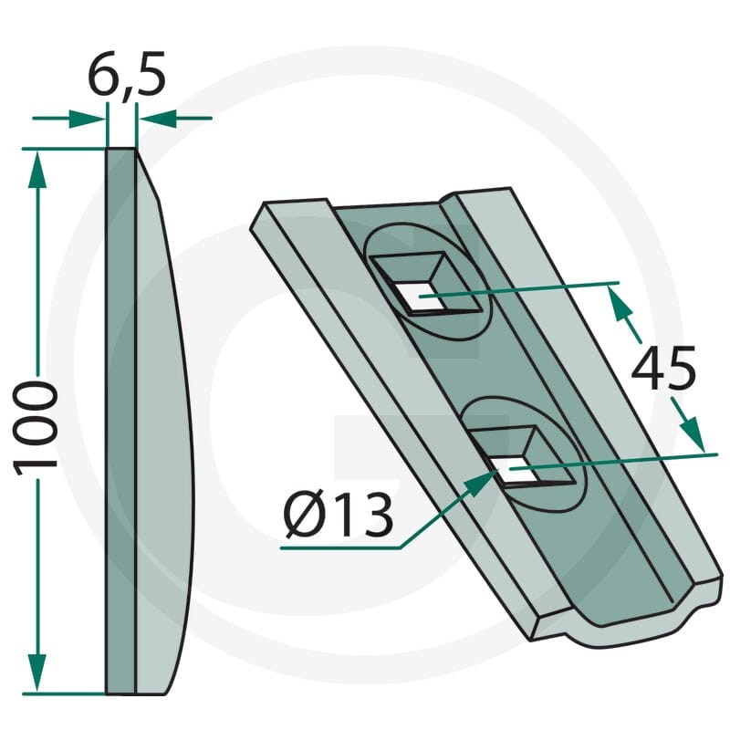 GRANIT Dłuto lemiesza 180101.QC-01 - 180101.QC-01 - Sklep rolniczy PoltechParts