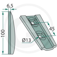 GRANIT Dłuto lemiesza 180101.QC-01 - 180101.QC-01 - Sklep rolniczy PoltechParts