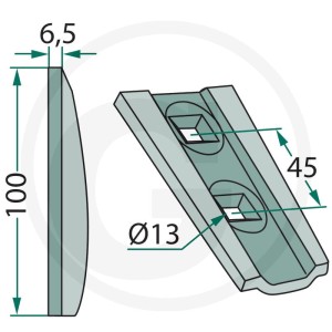 GRANIT Dłuto lemiesza 180101.QC-01