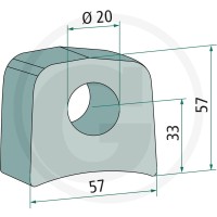 GRANIT Uchwyt 180180319 - 180180319 - Sklep rolniczy PoltechParts