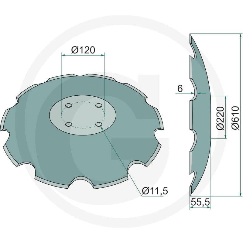 GRANIT Talerz brony talerzowej 1800100108 - Sklep PoltechParts