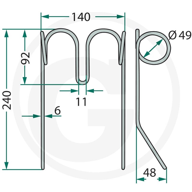 GRANIT Palec zagarniający siewnika 1801… | poltechparts.pl