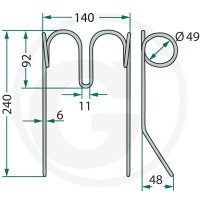 GRANIT Palec zagarniający siewnika 1801… | poltechparts.pl