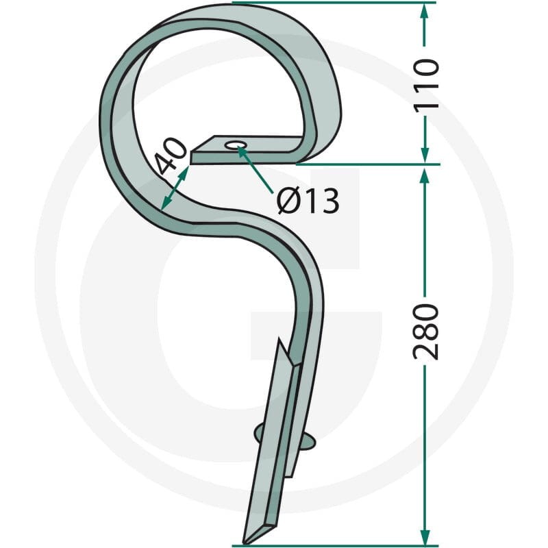 GRANIT Zęby kultywatora 1802.G63-B - Sklep PoltechParts
