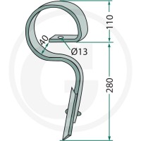 GRANIT Zęby kultywatora 1802.G63-B - Sklep PoltechParts