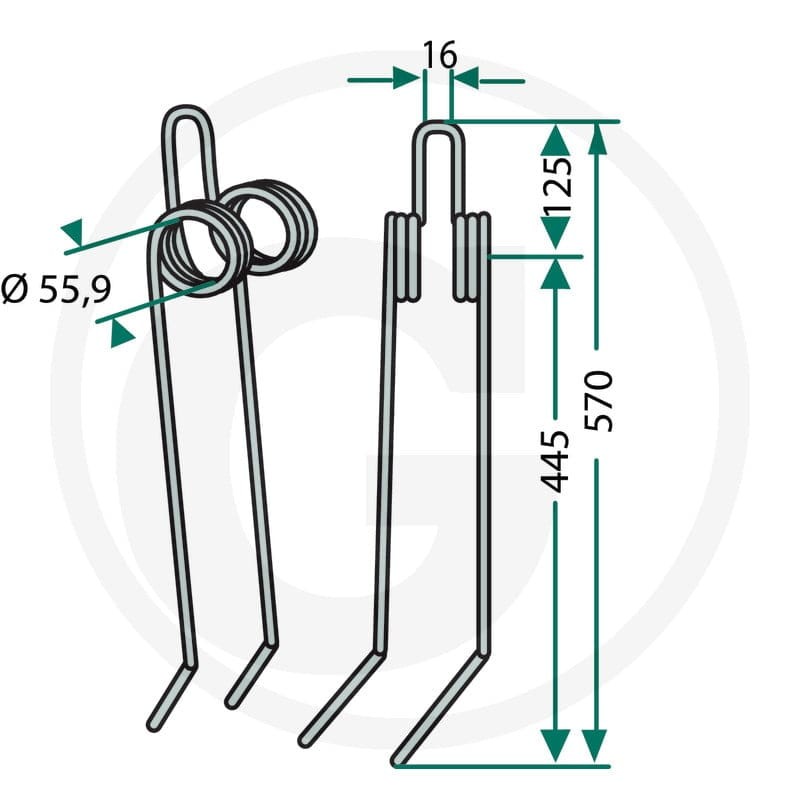GRANIT Palec zagarniający siewnika 1800200000 - 1800200000 - Sklep rolniczy PoltechParts