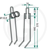 GRANIT Palec zagarniający siewnika 1800200000 - 1800200000 - Sklep rolniczy PoltechParts