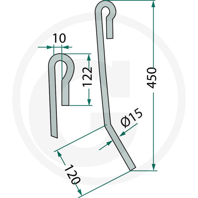 GRANIT Palec zagarniający siewnika 1801… | poltechparts.pl