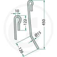 GRANIT Palec zagarniający siewnika 1801… | poltechparts.pl