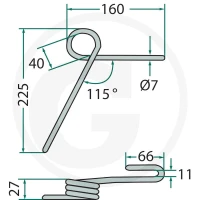 GRANIT Palec zagarniający siewnika 1801… | poltechparts.pl
