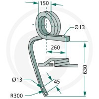 GRANIT Słupica kultywatora 180101.8035 - Sklep PoltechParts