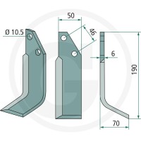 GRANIT Nóż kątowy 180ADR-06R - 180ADR-06R - Sklep rolniczy PoltechParts