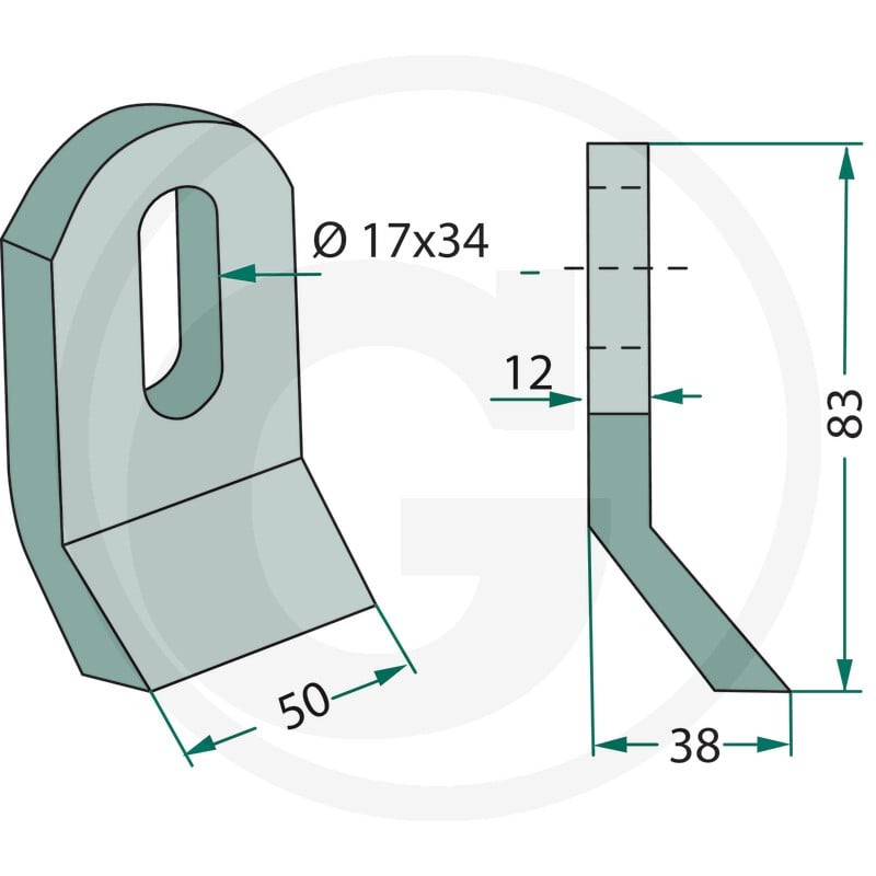 GRANIT Nóż bijakowy 18063-MUE-06 - 18063-MUE-06 - Sklep rolniczy PoltechParts