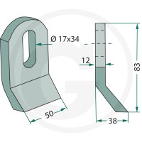 GRANIT Nóż bijakowy 18063-MUE-06 - 18063-MUE-06 - Sklep rolniczy PoltechParts
