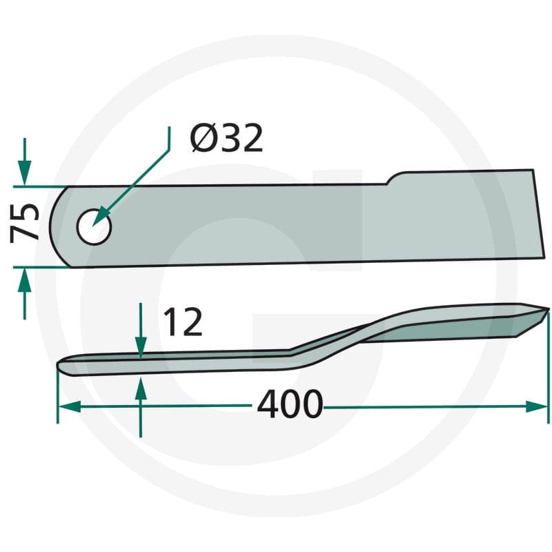 GRANIT Nóż bijakowy 18063-HOW-24 - 18063-HOW-24 - Sklep rolniczy PoltechParts