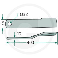 GRANIT Nóż bijakowy 18063-HOW-24 - 18063-HOW-24 - Sklep rolniczy PoltechParts