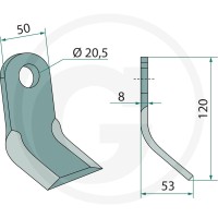 GRANIT Nóż Y 18063-IND-46 - 18063-IND-46 - Sklep rolniczy PoltechParts