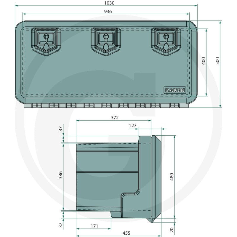 DAKEN Skrzynia narzędziowa 28800162 - 28800162 - Sklep rolniczy PoltechParts