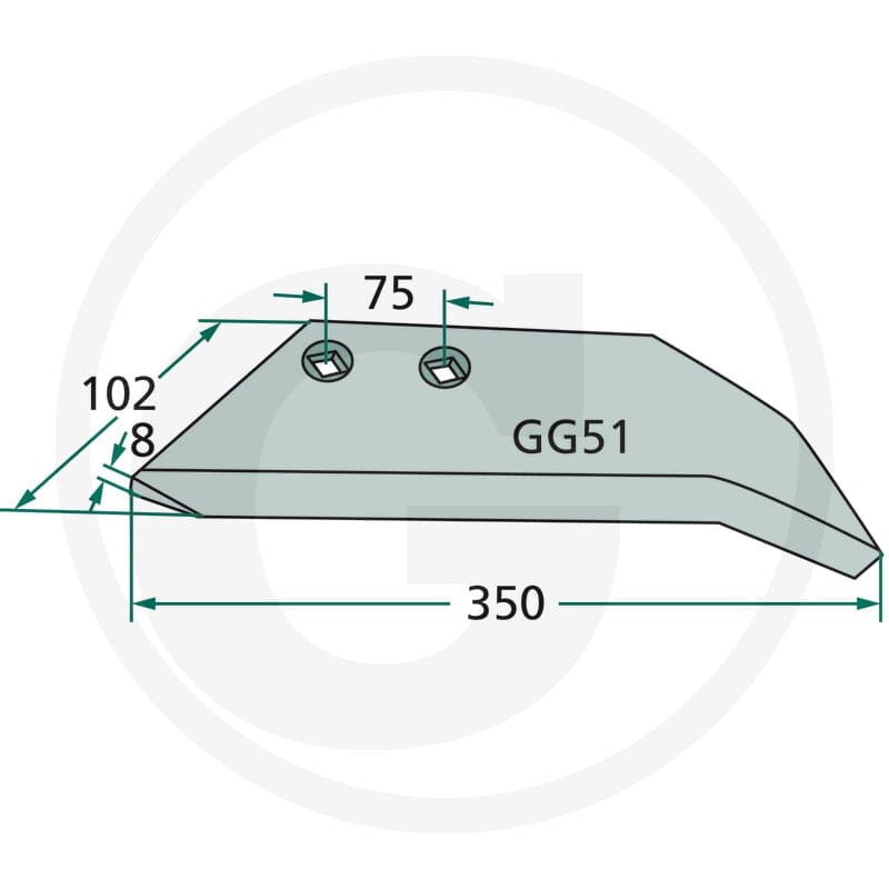 GRANIT Lemieszyk skrzydełkowy 180101.RAB-13L - 180101.RAB-13L - Sklep rolniczy PoltechParts