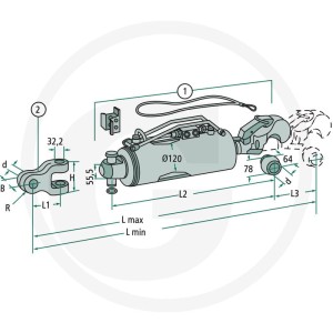 Walterscheid Łącznik górny hydrauliczny 395205132