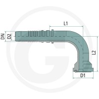 PN 20 SFS6 1 -IL 90° VA 60903566 - 60903566 - Sklep rolniczy PoltechParts