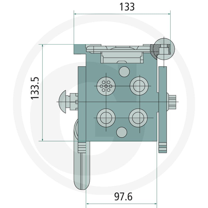 Faster P508 Muffe IG 2x 1/2"- 1x 1/8" BSP 86004519 - 86004519 - Sklep rolniczy PoltechParts