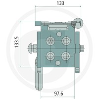 Faster P508 Muffe IG 2x 1/2"- 1x 1/8" BSP 86004519 - 86004519 - Sklep rolniczy PoltechParts