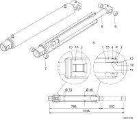 Cylinder podnoszący D75/40 | poltechparts.pl