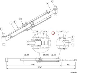 Zestaw uszczelnień D100/40/40