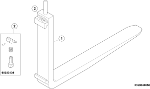 Ramię paleciaka 4T, 1220mm