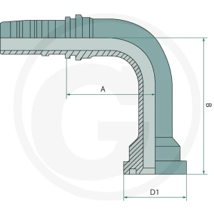 GRANIT PN 20 L=100 SFS 3/4" 90° DS 87013537