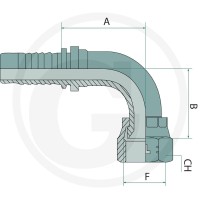 GRANIT PN 20 Long DKJ 1.1/16 90° DS 87013400 - 87013400 - Sklep rolniczy PoltechParts
