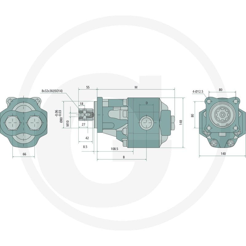 GRANIT Pompa 30.R-40-F1H8L1C0 87020001 - 87020001 - Sklep rolniczy PoltechParts